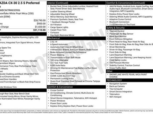 Used 2024 MAZDA CX-30 AWD 2.5 S w/ Preferred Package image 28