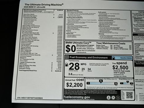 New 2026 BMW X1 xDrive28i w/ Convenience Package image 40