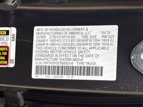 New 2026 Honda Ridgeline RTL image 28