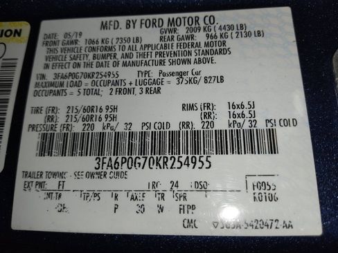 Used 2019 Ford Fusion S FWD image 33