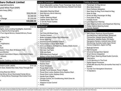 Certified 2023 Subaru Outback Limited AWD/4WD image 7