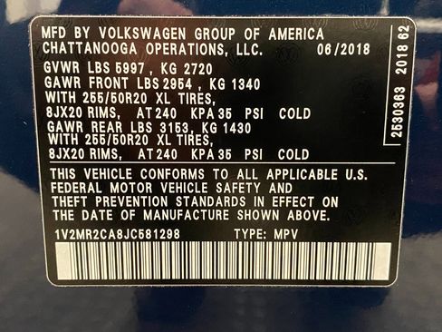 Used 2018 Volkswagen Atlas SEL image 33