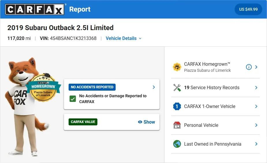 Used 2019 Subaru Outback 2.5i Limited w/ Protection Package #1 AWD/4WD image 3