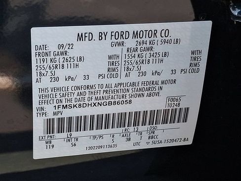 Certified 2022 Ford Explorer XLT w/ Equipment Group 202A AWD/4WD image 29