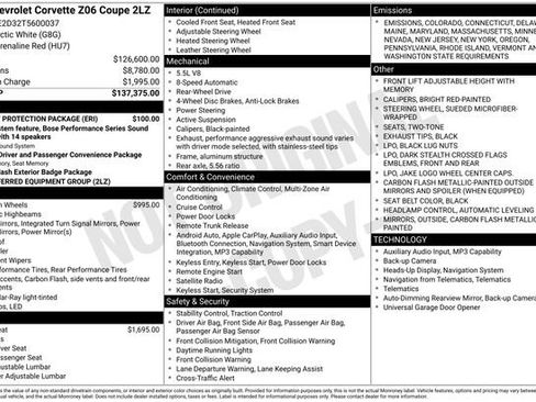 New 2026 Chevrolet Corvette Z06 w/ Battery Protection Package image 4