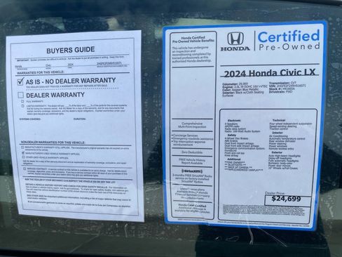 Certified 2024 Honda Civic LX image 37