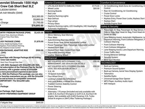 Used 2022 Chevrolet Silverado 1500 High Country w/ High Country Premium Package AWD/4WD image 37