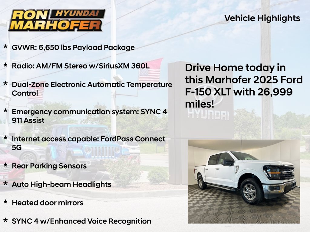Used 2025 Ford F150 XLT w/ Equipment Group 301A Standard AWD/4WD image 14