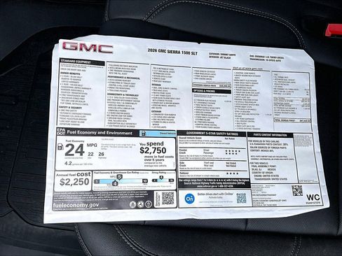 New 2026 GMC Sierra 1500 SLT w/ SLT Premium Plus Package AWD/4WD image 14