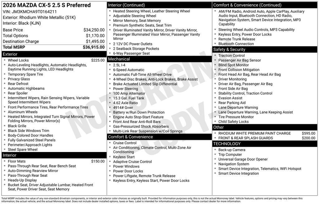 New 2026 MAZDA CX-5 Preferred AWD/4WD image 32
