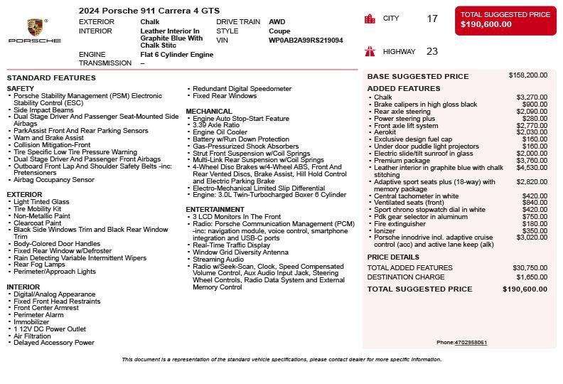 Used 2024 Porsche 911 Carrera 4 GTS AWD/4WD image 3