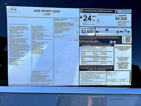 New 2026 INFINITI QX60 Luxe w/ Cargo Package image 20