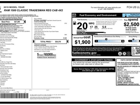 Used 2019 RAM 1500 Tradesman w/ Power & Remote Entry Group image 21