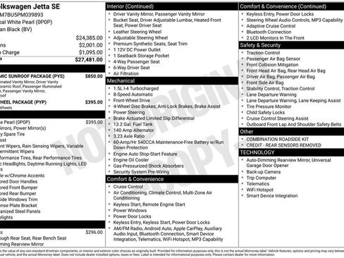 Used 2023 Volkswagen Jetta SE w/ Panoramic Sunroof Package FWD image 5