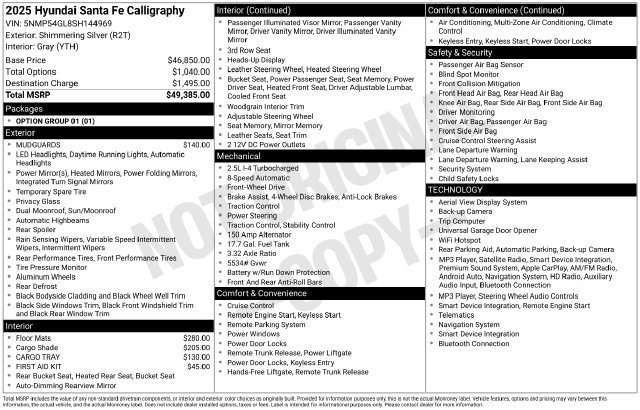 Used 2025 Hyundai Santa Fe Calligraphy FWD image 11