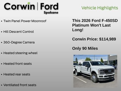 Used 2026 Ford F450 Platinum w/ FX4 Off-Road Package AWD/4WD image 12