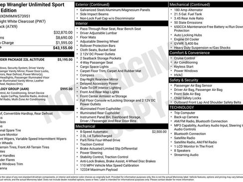 Used 2021 Jeep Wrangler Unlimited Sport AWD/4WD image 5