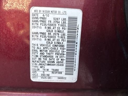 Used 2010 Nissan Murano LE w/ Navigation Pkg image 15