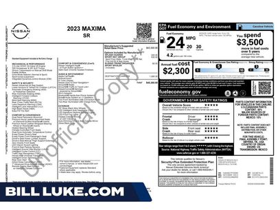 Used 2023 Nissan Maxima SR w/ Sport Mat Group