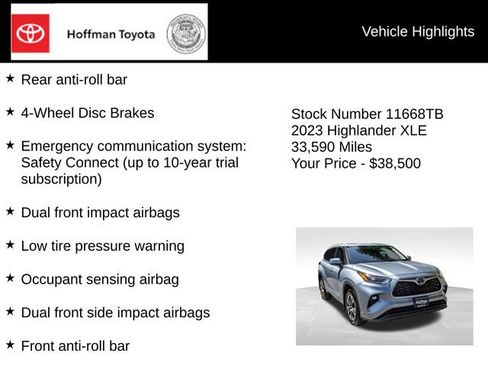 Used 2023 Toyota Highlander XLE AWD/4WD image 15