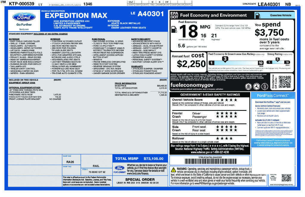 Used 2020 Ford Expedition Max Limited AWD/4WD image 39