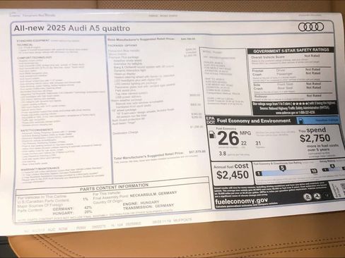New 2025 Audi A5 2.0T Premium Plus image 23