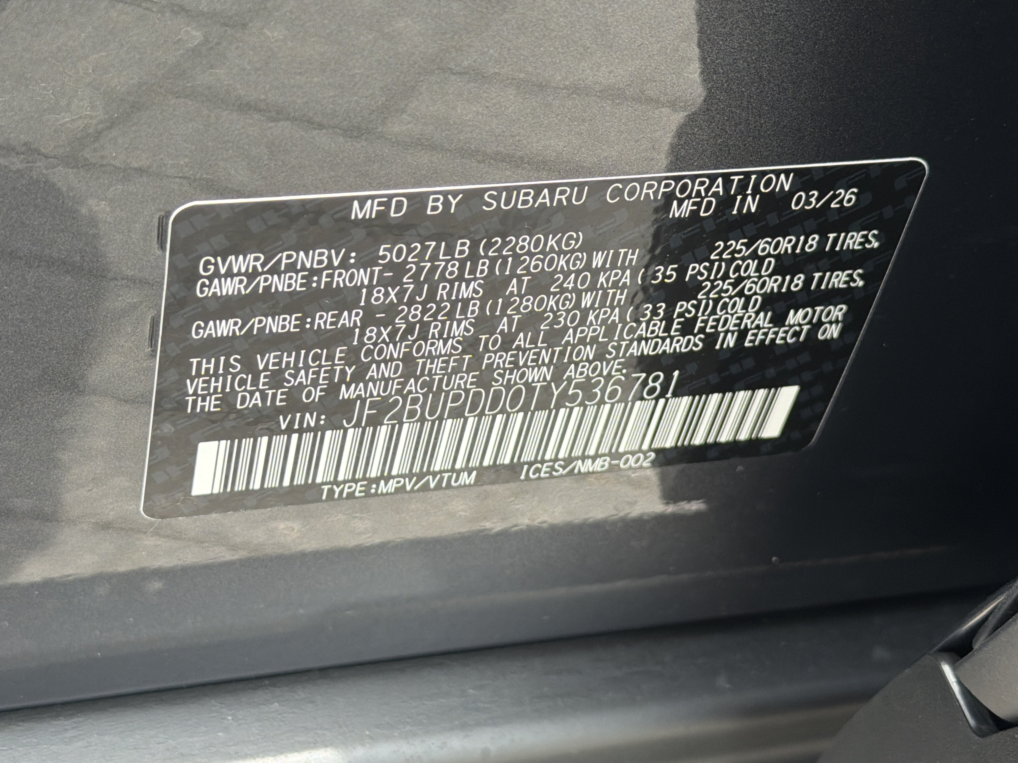 New 2026 Subaru Outback Limited AWD/4WD image 37