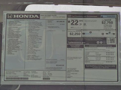 New 2026 Honda Odyssey Elite image 16