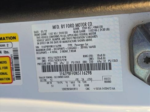 Used 2022 Ford Mustang GT Premium w/ Equipment Group 401A RWD image 15