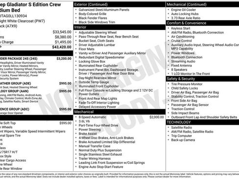 Used 2020 Jeep Gladiator Sport w/ Quick Order Package 24S image 4