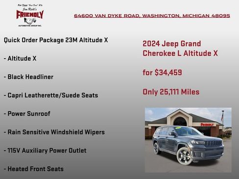 Used 2024 Jeep Grand Cherokee L Altitude AWD/4WD image 5