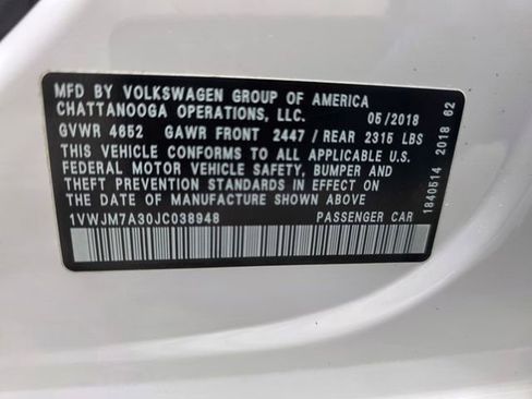 Used 2018 Volkswagen Passat 3.6 FWD image 39