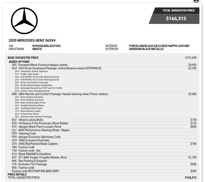 Used 2020 Mercedes-Benz S 63 AMG 4MATIC Sedan image 4