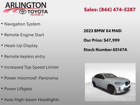 Used 2023 BMW X4 M40i w/ Premium Package image 3