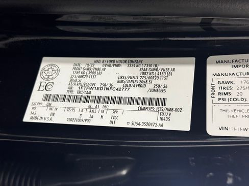 Used 2022 Ford F150 Lariat w/ Equipment Group 502A High AWD/4WD image 45