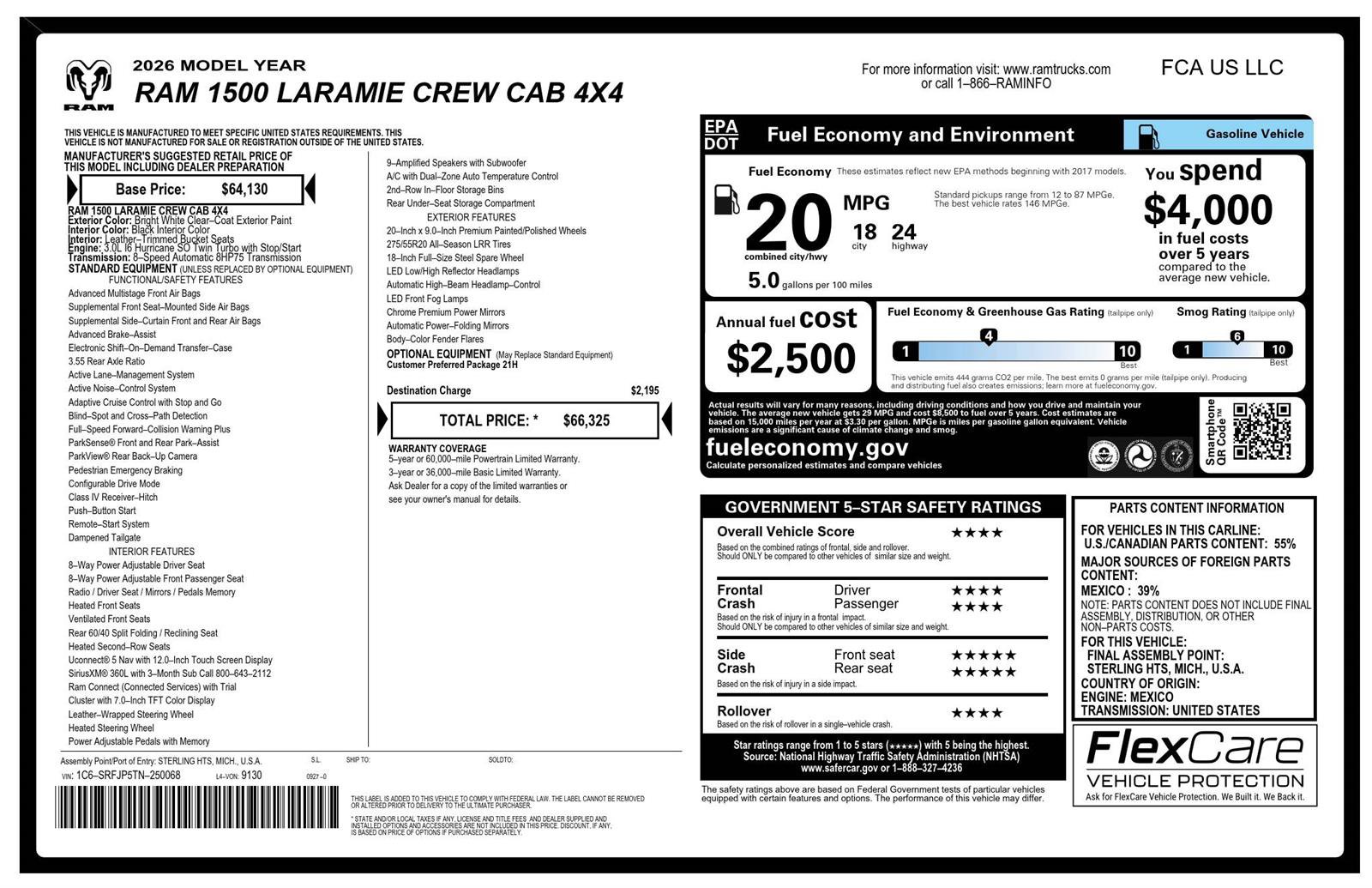 Used 2026 RAM 1500 Laramie AWD/4WD image 4