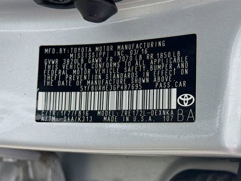 Certified 2016 Toyota Corolla LE FWD image 29