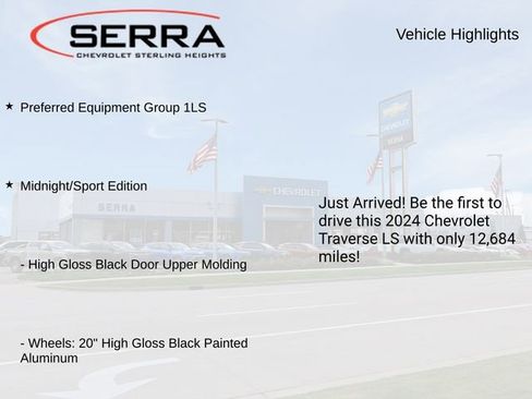 Used 2024 Chevrolet Traverse LS w/ Midnight/Sport Edition FWD image 3