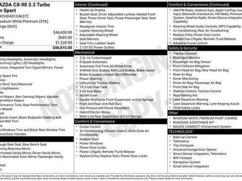 Certified 2025 MAZDA CX-90 3.3 Turbo w/ Premium Sport Pkg AWD/4WD image 31