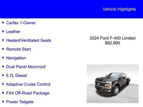 Used 2024 Ford F450 Limited w/ FX4 Off-Road Package image 2