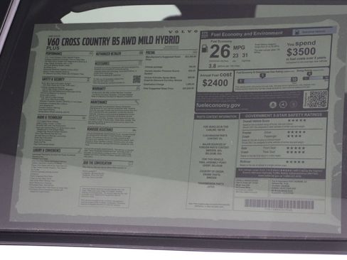 New 2026 Volvo V60 B5 Cross Country Plus w/ Climate Package AWD/4WD image 18