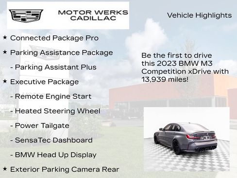 Used 2023 BMW M3 Competition w/ Executive Package AWD/4WD image 13