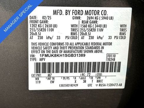 Used 2025 Ford Explorer ST-Line AWD/4WD image 33