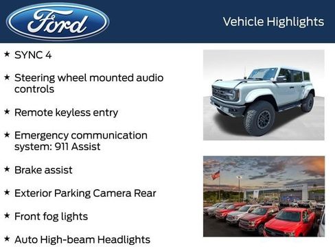 New 2026 Ford Bronco Raptor w/ Interior Carbon Fiber Pack AWD/4WD image 8