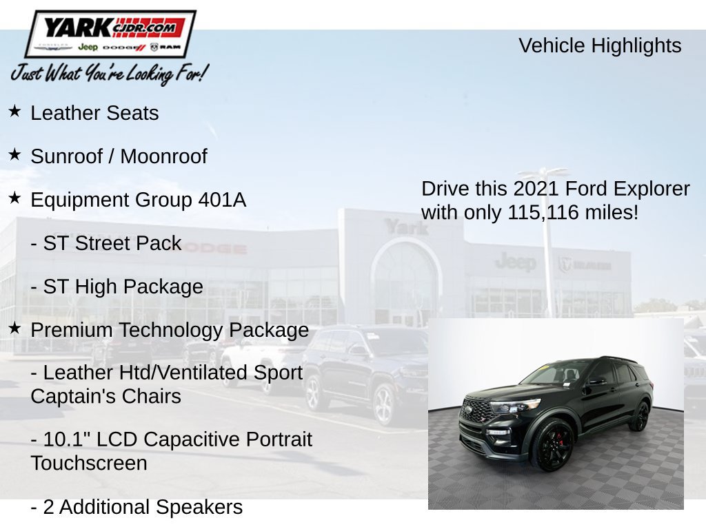 Used 2021 Ford Explorer ST w/ Equipment Group 401A AWD/4WD image 8