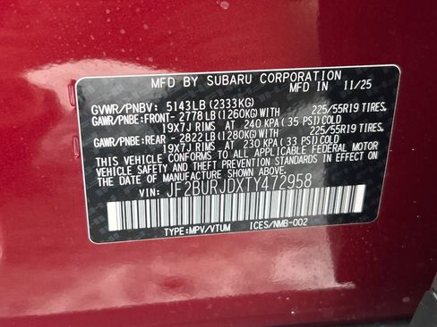 New 2026 Subaru Outback Touring XT image 31