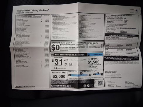 New 2026 BMW 530i w/ Convenience Package image 32