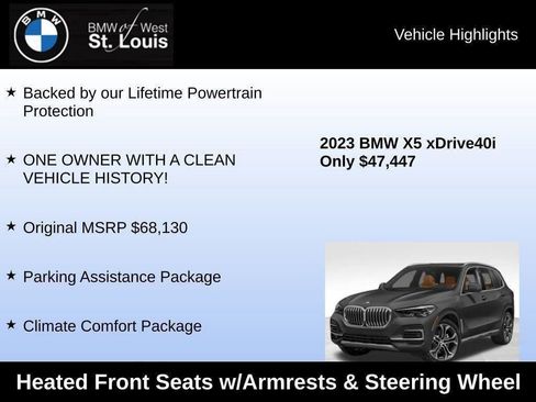 Used 2023 BMW X5 xDrive40i w/ Climate Comfort Package image 80