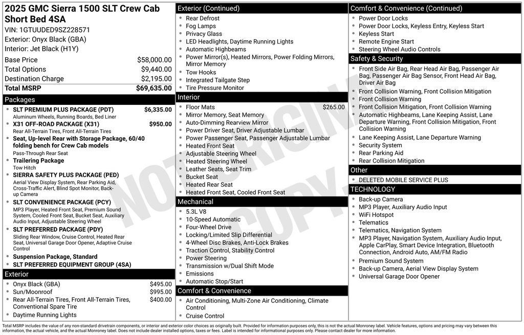 Certified 2025 GMC Sierra 1500 SLT w/ SLT Premium Plus Package AWD/4WD image 34