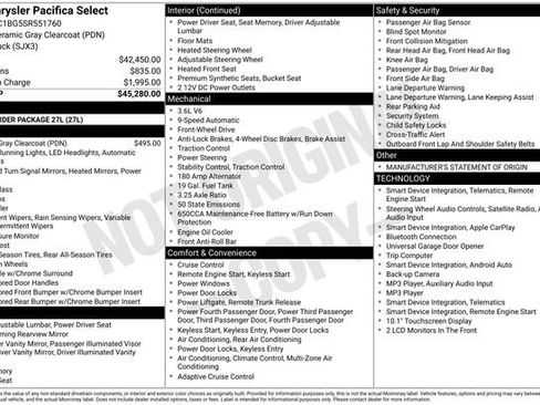 Used 2025 Chrysler Pacifica Select FWD image 13